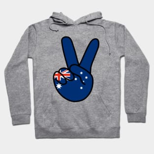 Australia Flag V Sign Hoodie